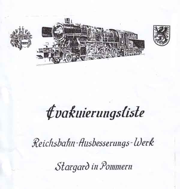 Evakuierungsliste RAW 1945