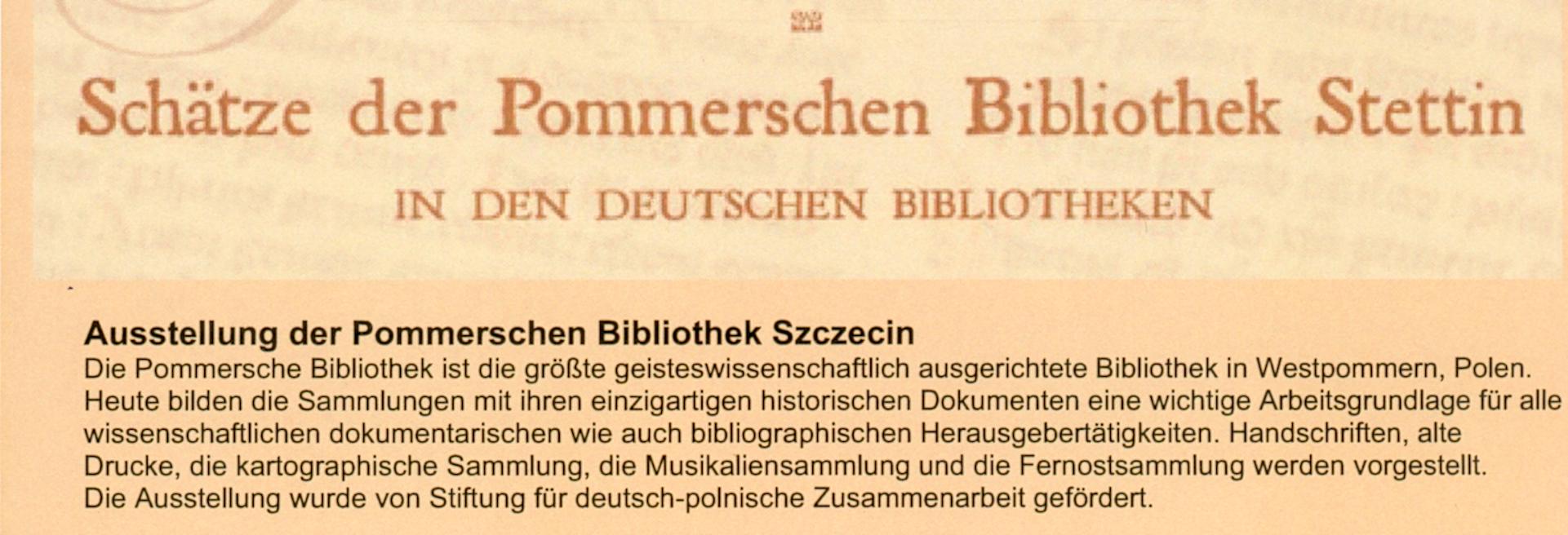 Pommersche Bibliothek Stettin