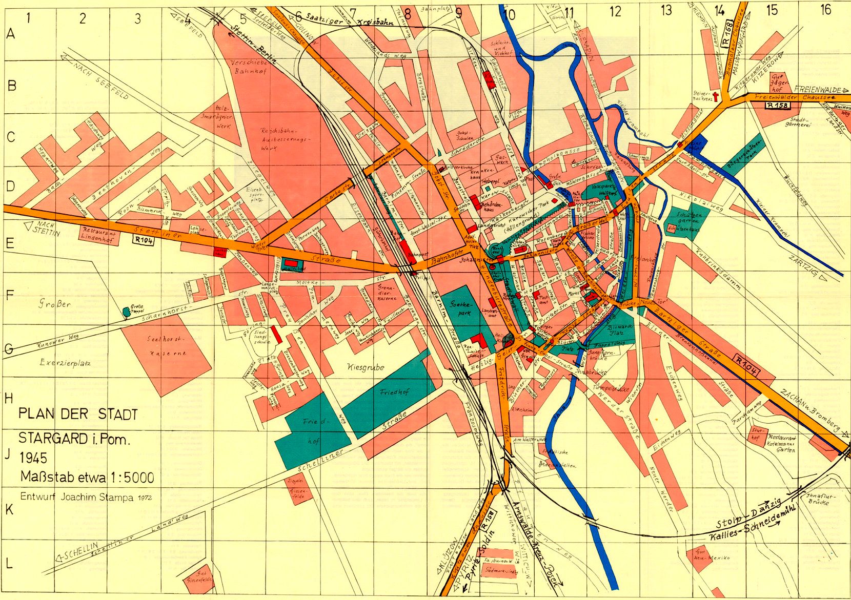 Stargard Stadtplan 1945