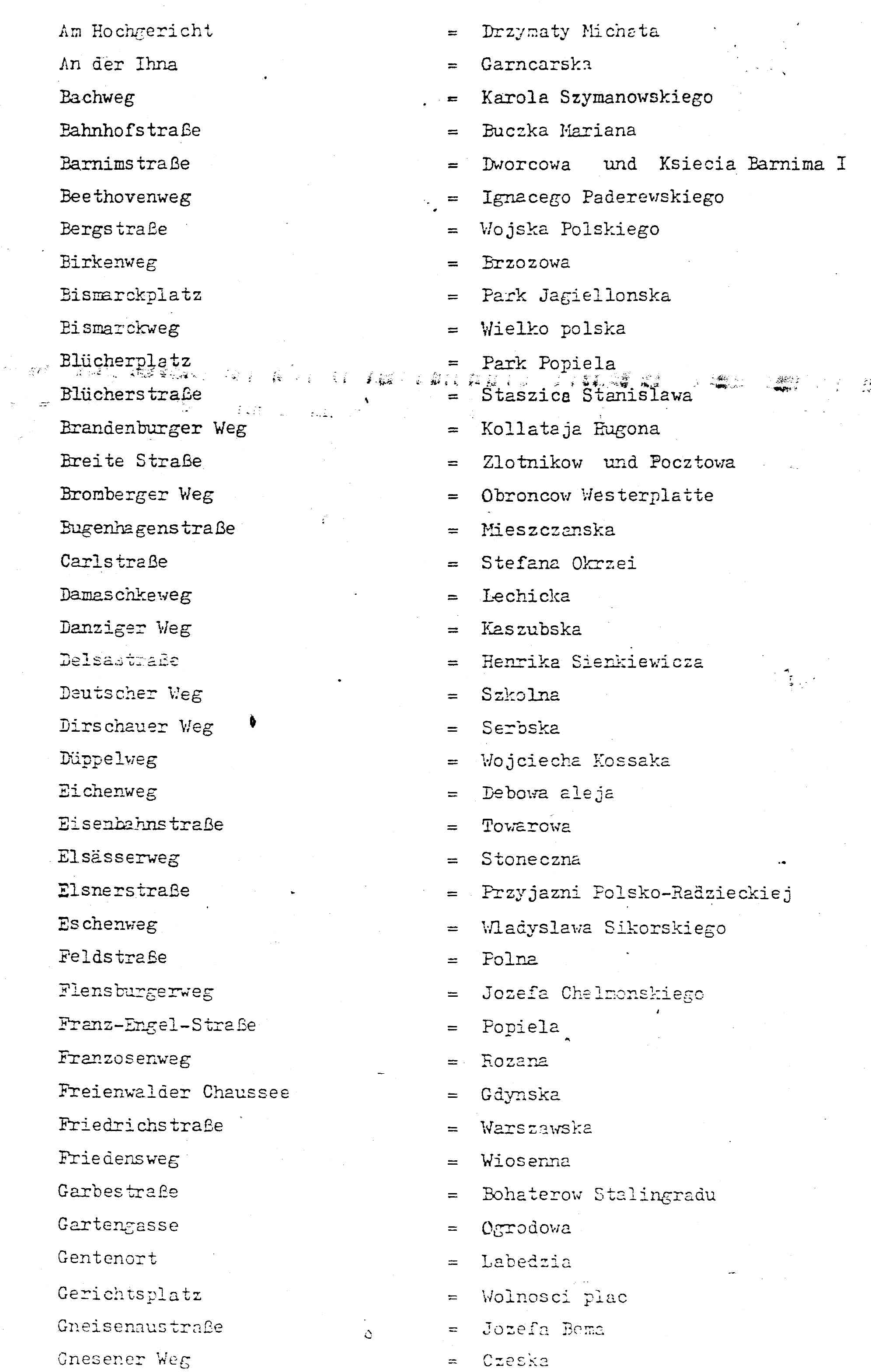 Straßenverzeichnis A - G