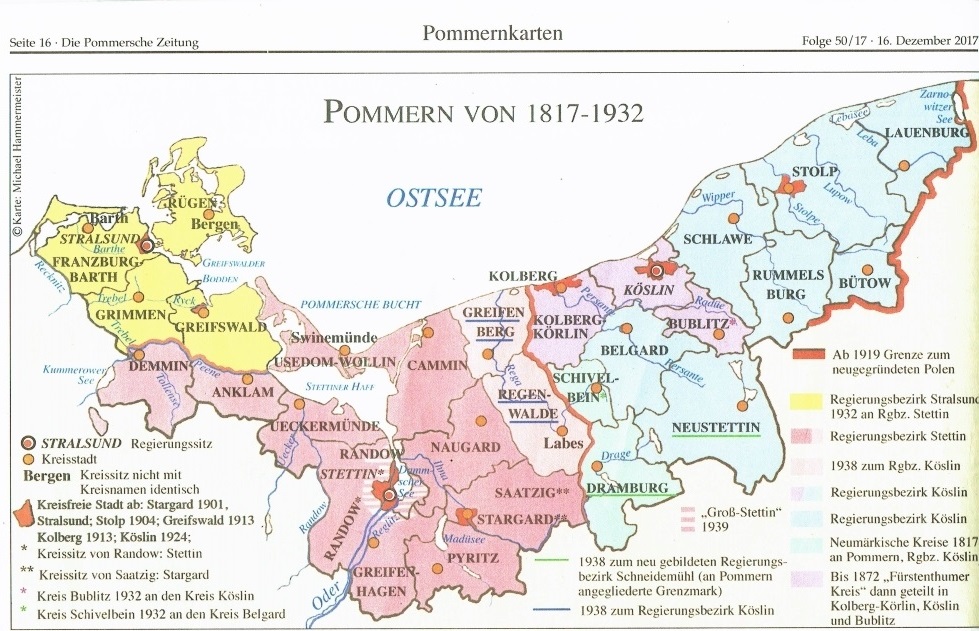 POmmern von 1817 - 1932